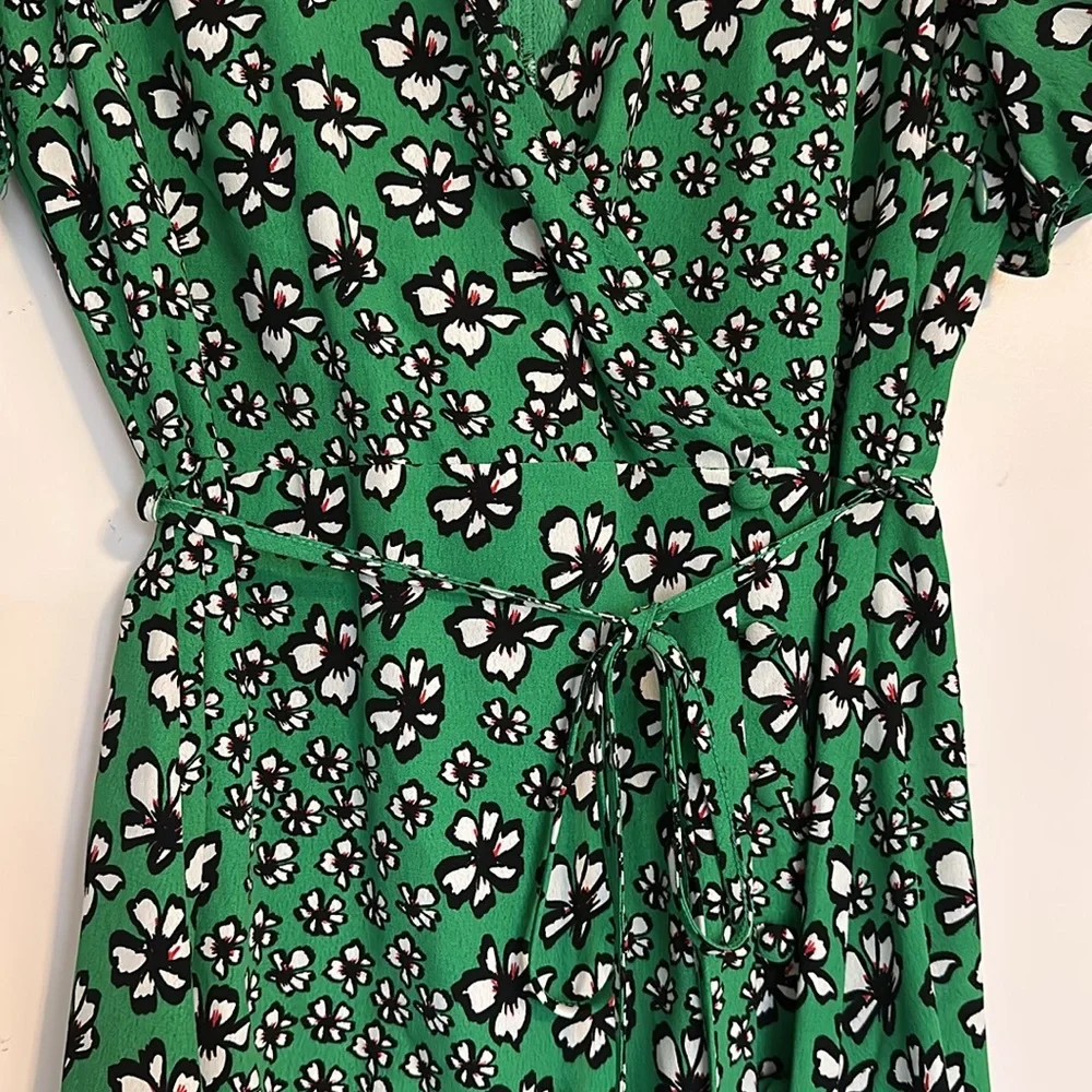 Topshop Green Floral Dress - Size 4